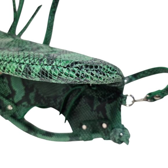 Pietro Alessandro Green Reptile Fold Over Bag - Picture 7 of 13